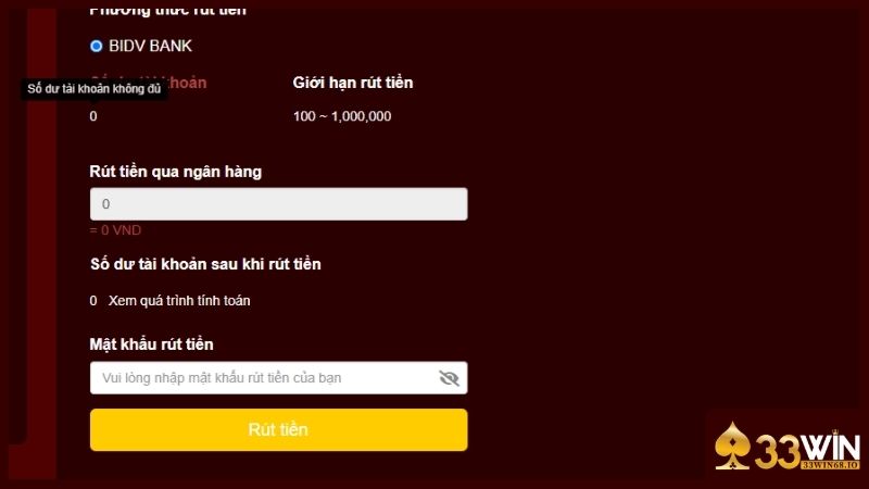Rút tiền 33WIN 3 tiếng chưa về - Lý giải thỏa đáng từ nhà cái 2 Bạn thực hiện giao dịch rút tiền trong giờ cao điểm